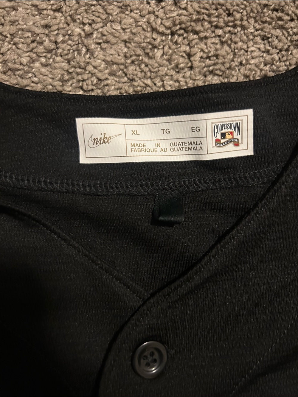 Nike Black Tee with Gold Swoosh and Cooperstown Patch - Picture 5 of 5